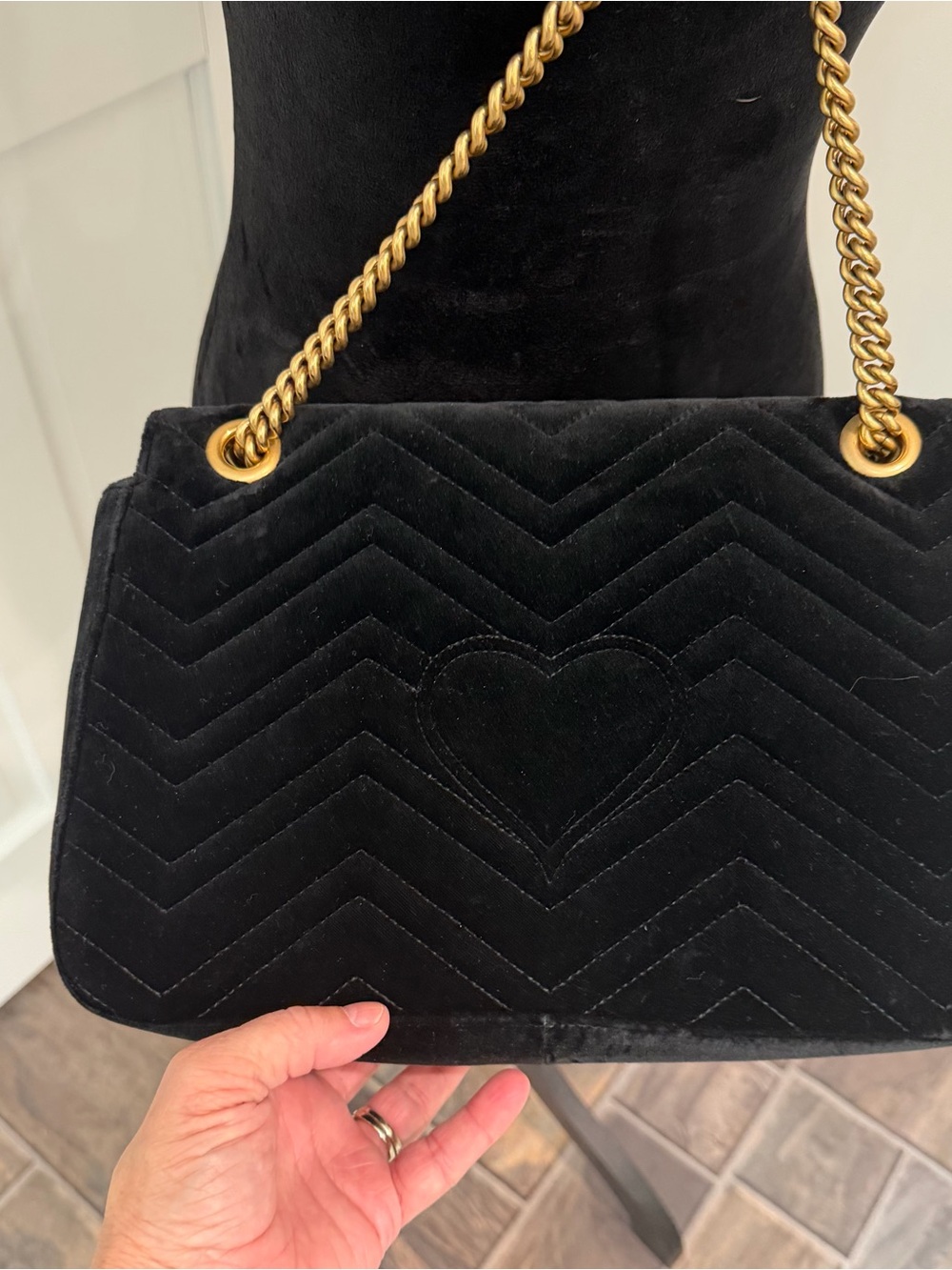 Gucci 110 th anniversary Black Velvet Dionysus Embroidered Shoulder Bag - Picture 13 of 13